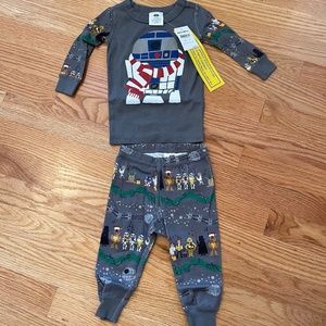 Hanna Andersson Star Wars‎ Holiday Baby Pajamas Sz 6-12M NWT